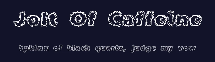 Jolt Of Caffeine by Ænigma — Decorative Font — thumbnail 2