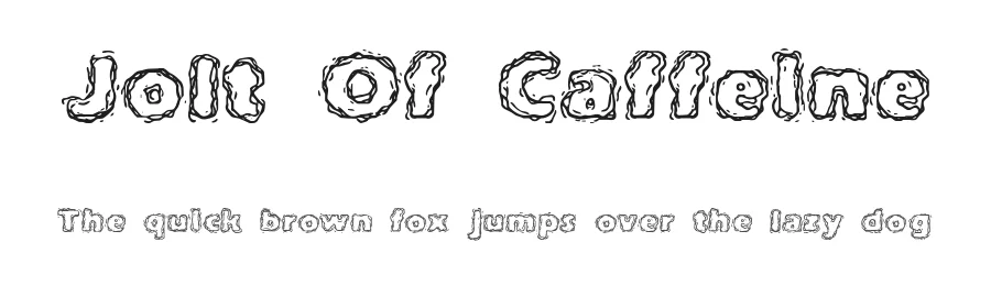 Jolt Of Caffeine by Ænigma — Decorative Font