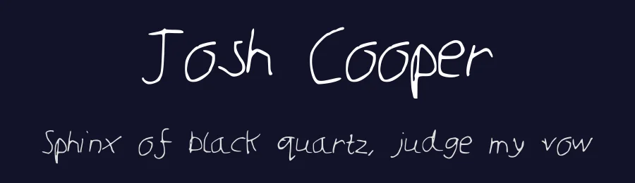 Josh Cooper by Josh Cooper — Script Handwritten Font — thumbnail 2