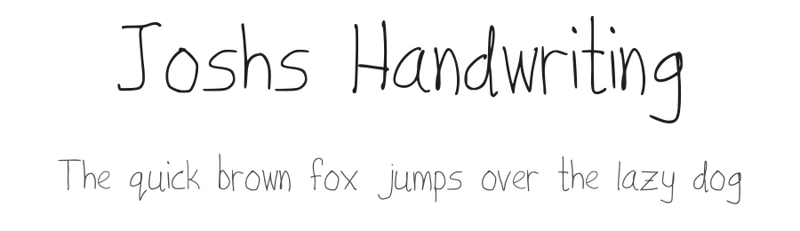 Joshs Handwriting