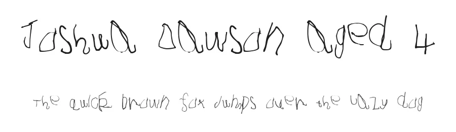 Joshua Dawson aged 4