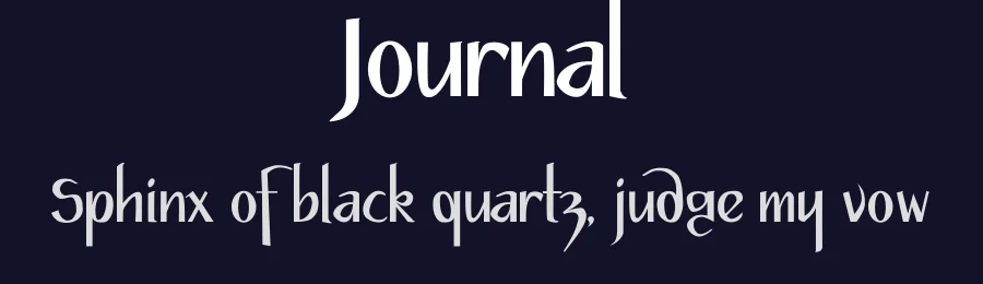 Journal by Todd Williams — Decorative Font — thumbnail 2