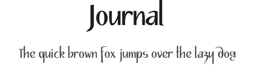 Journal by Todd Williams — Decorative Font