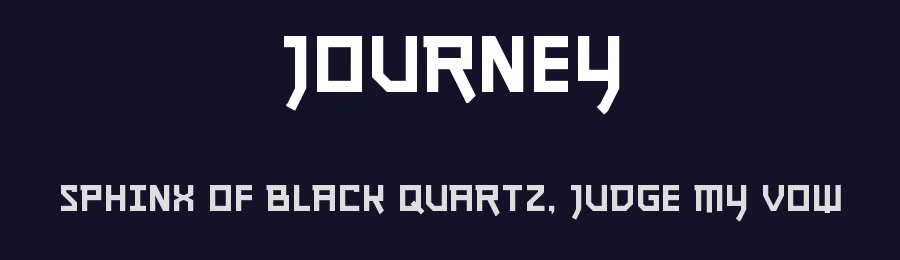 Journey by Greg O'Malley — Display Font — thumbnail 2