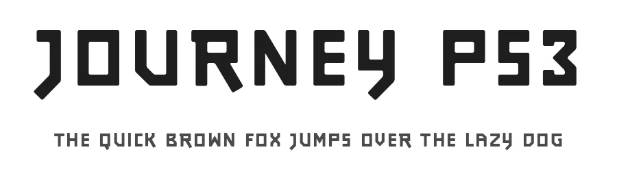 Journey PS3 by Hauke Petersen — Display Font