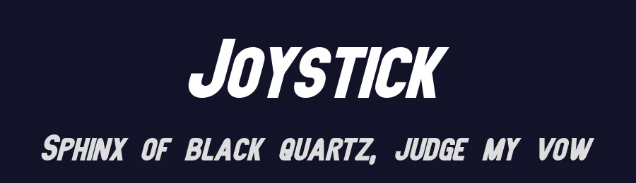 Joystick by Pixel Sagas — Sans Serif Font — thumbnail 2