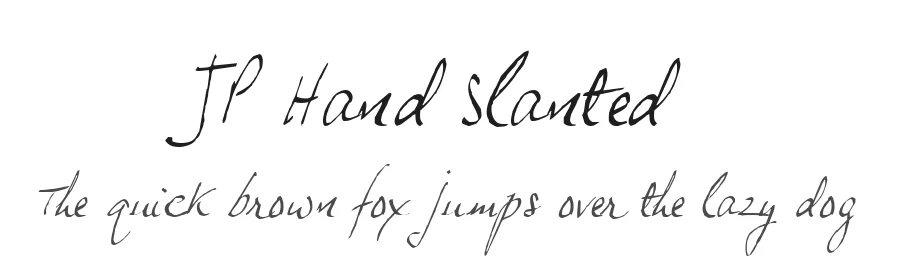 JP Hand Slanted