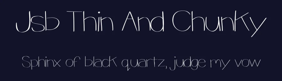 Jsb Thin And Chunky by Jessica Burnette — Script Handwritten Font — thumbnail 2