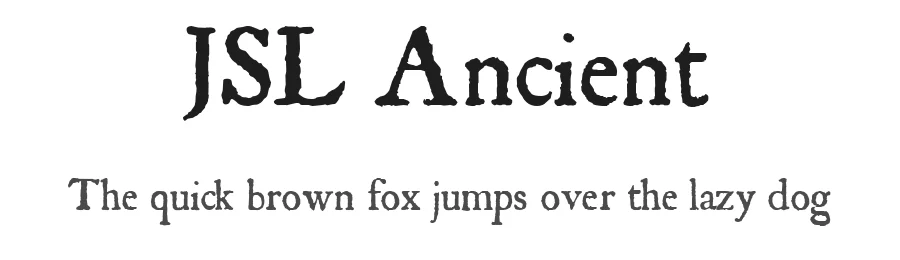 JSL Ancient by Jeffrey S. Lee — Decorative Font