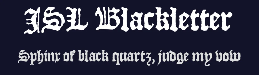 JSL Blackletter by Jeffrey S. Lee — Blackletter Font — thumbnail 2