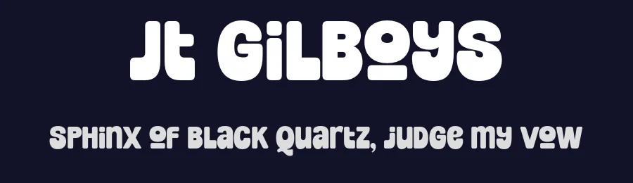 Jt Gilboys by Jolicia Type Foundry — Decorative Font — thumbnail 2