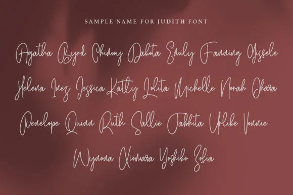 Judith Font by Maulana Creative — Script Handwritten Font — thumbnail 6