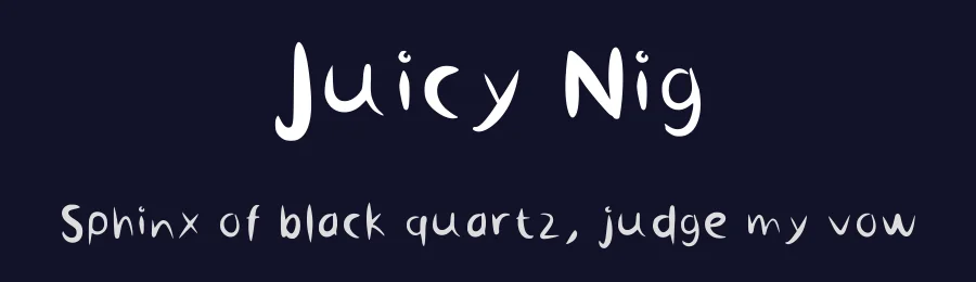 Juicy Nig by Nigdesign — Script Handwritten Font — thumbnail 2