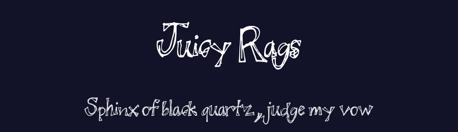 Juicy Rags by Xerographer Fonts — Decorative Font — thumbnail 2