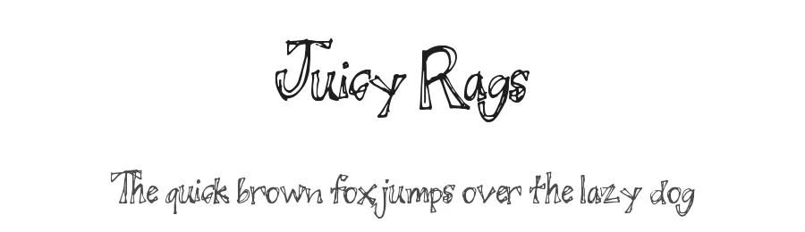 Juicy Rags by Xerographer Fonts — Decorative Font