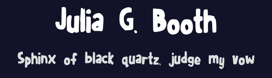 Julia G. Booth by Julia Guinto — Decorative Font — thumbnail 2