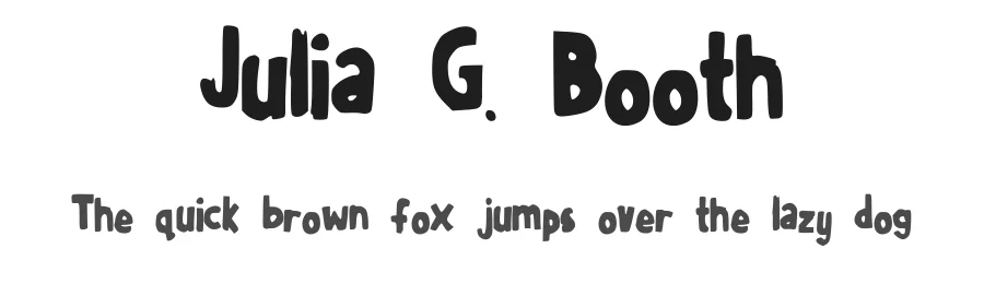 Julia G. Booth by Julia Guinto — Decorative Font