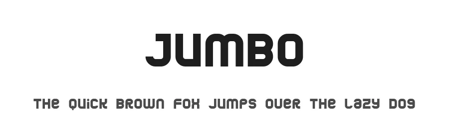 Jumbo by dustBUST — Display Font