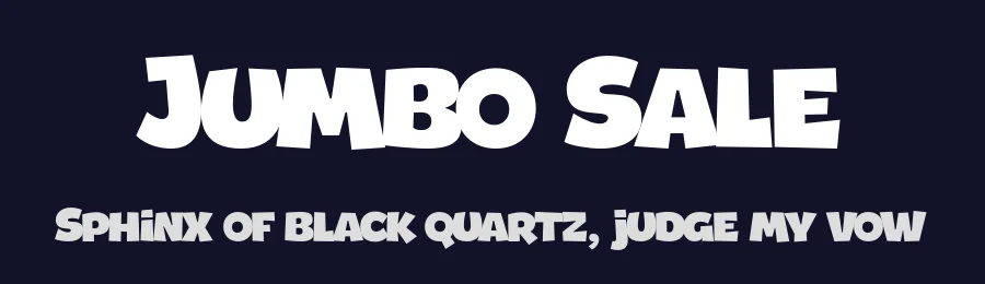 Jumbo Sale by Eko Bimantara — Decorative Font — thumbnail 2