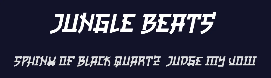 Jungle Beats by Vladimir Nikolic — Decorative Font — thumbnail 2