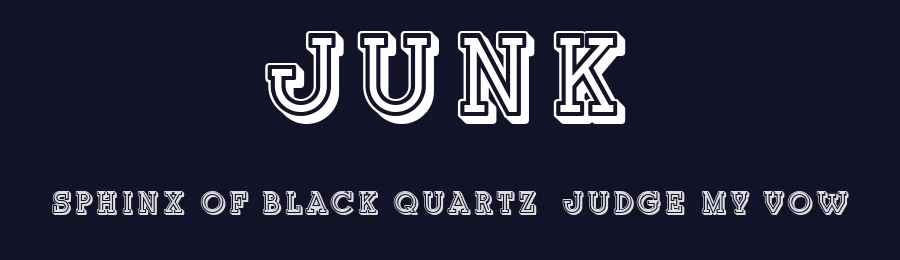 Junk by Vladimir Nikolic — Decorative Font — thumbnail 2