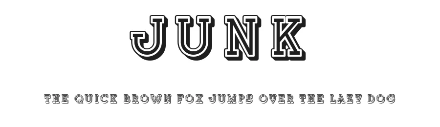 Junk by Vladimir Nikolic — Decorative Font