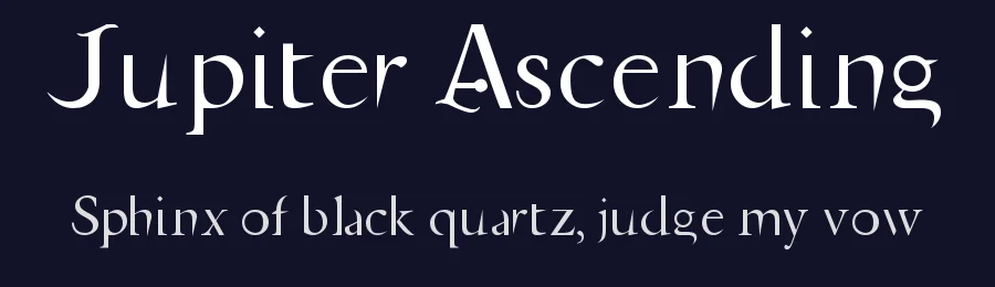 Jupiter Ascending by DanielWarner123 — Decorative Font — thumbnail 2