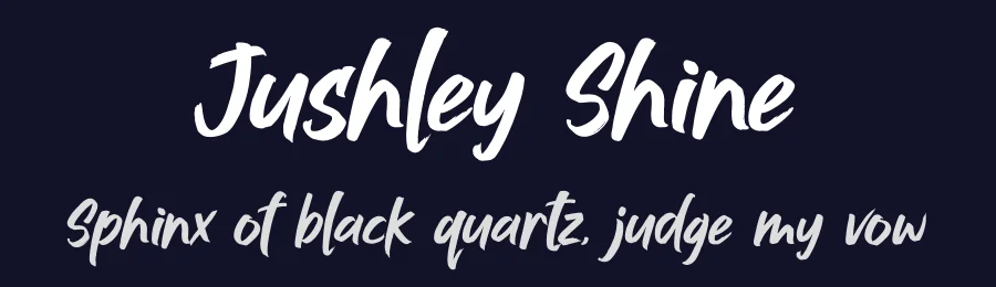 Jushley Shine by Riyadh Rahman — Script Handwritten Font — thumbnail 2