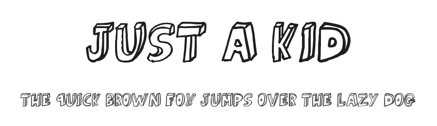 Just a kid by Mahdi Salah β Decorative Font