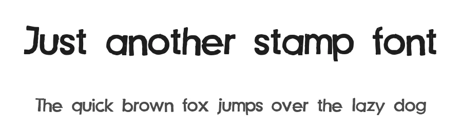 Just another stamp font