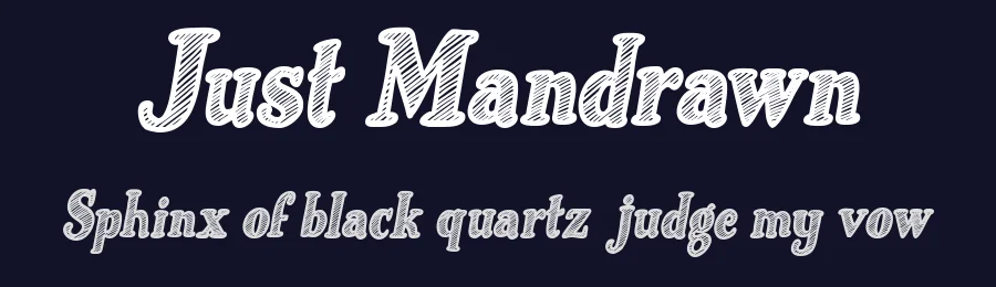 Just Mandrawn by cove703 — Decorative Font — thumbnail 2