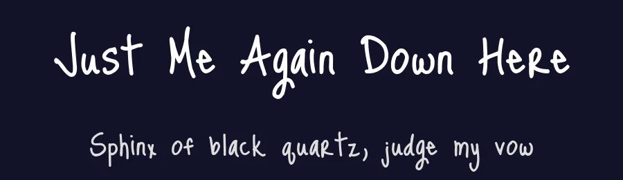 Just Me Again Down Here by Kimberly Geswein — Script Handwritten Font — thumbnail 2