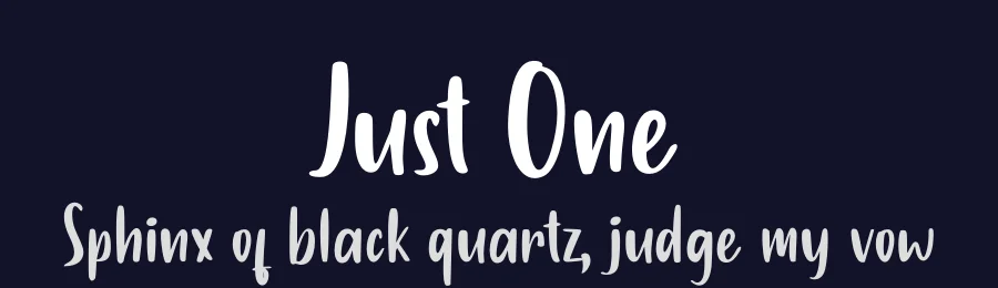 Just One by Supersemar Letter — Decorative Font — thumbnail 2