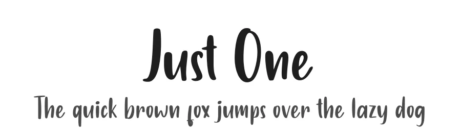Just One by Supersemar Letter — Decorative Font