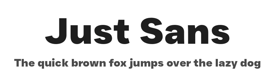 Just Sans by Jacob Cass — Sans Serif Font
