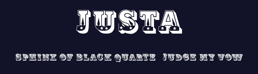 Justa by Vladimir Nikolic — Decorative Font — thumbnail 2