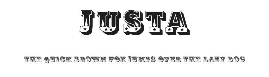 Justa by Vladimir Nikolic — Decorative Font