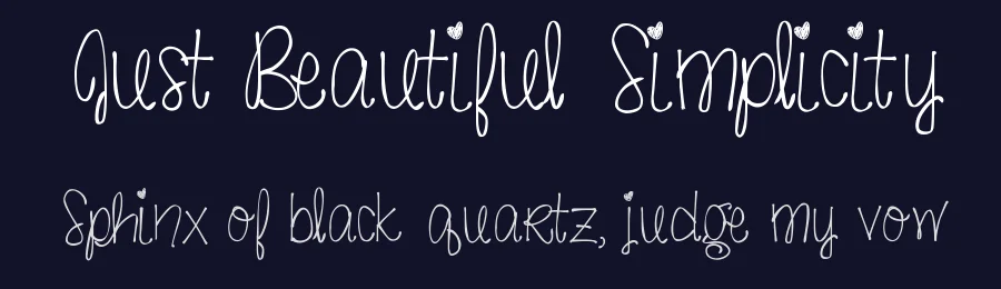 Just Beautiful Simplicity by Sabrina Schleiger — Script Handwritten Font — thumbnail 2