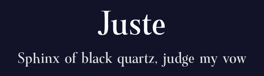 Juste by Dmitry Savin — Serif Font — thumbnail 2