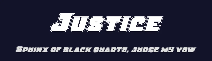 Justice by Iconian Fonts — Display Font — thumbnail 2