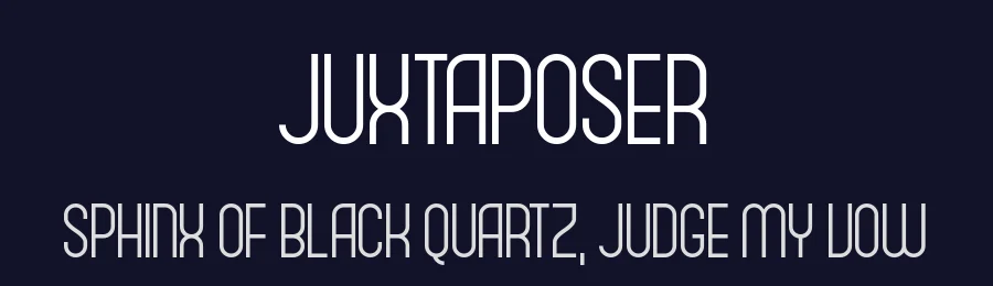 Juxtaposer by Chequered Ink — Sans Serif Font — thumbnail 2