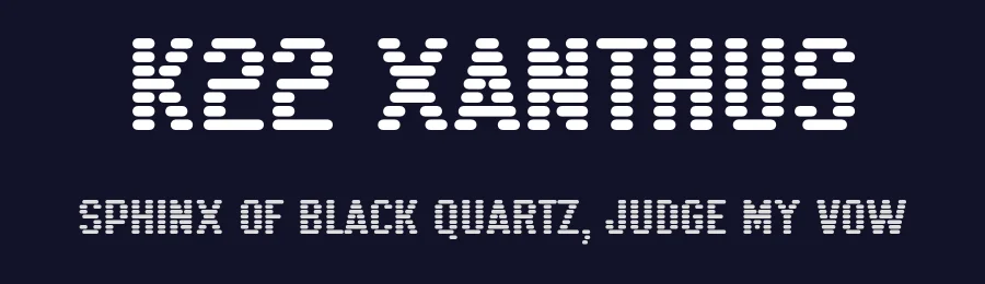 K22 Xanthus by Toto — Display Font — thumbnail 2