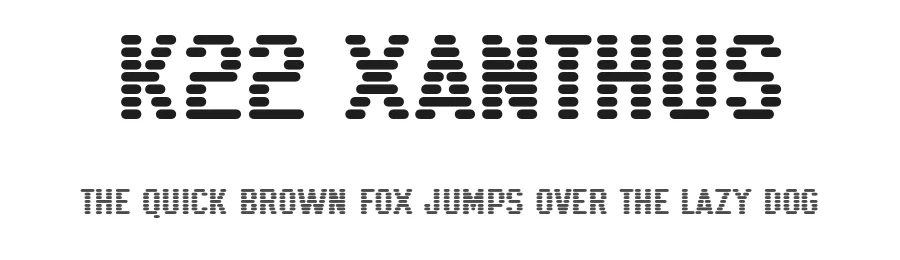 K22 Xanthus by Toto — Display Font