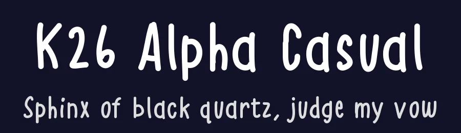 K26 Alpha Casual by K26 Fonts — Script Handwritten Font — thumbnail 2