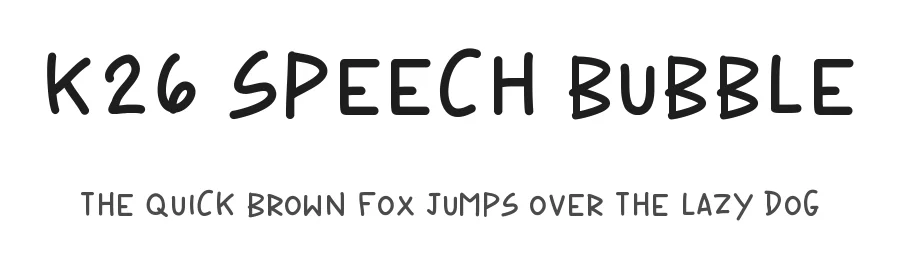 K26 Speech Bubble by K26 Fonts — Decorative Font