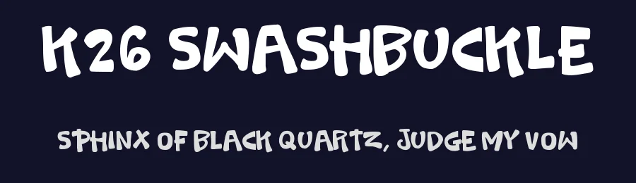 K26 Swashbuckle by K26 Fonts — Decorative Font — thumbnail 2