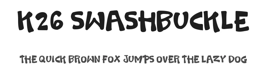 K26 Swashbuckle by K26 Fonts β Decorative Font