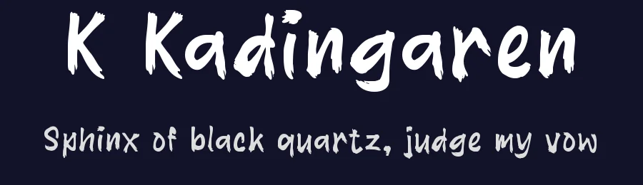 K Kadingaren by wepfont.com — Script Handwritten Font — thumbnail 2