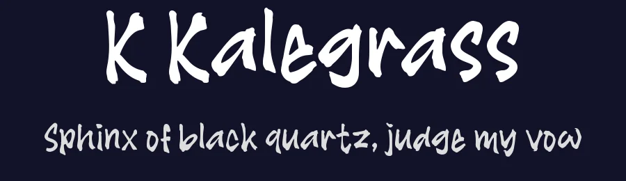 K Kalegrass by wepfont.com — Script Handwritten Font — thumbnail 2