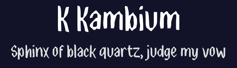 K Kambium by wepfont.com — Decorative Font — thumbnail 2